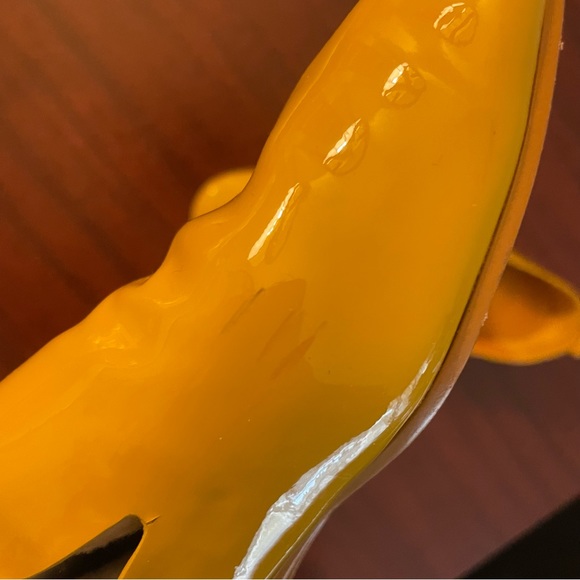 Mercedes Castillo Yellow Patent Leather Women’s Designer Loafers Flats - Picture 9 of 12